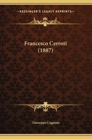 Cover of Francesco Cerroti (1887)