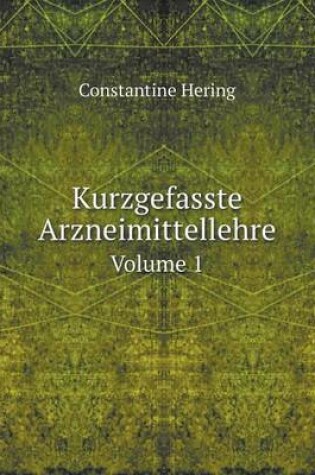 Cover of Kurzgefasste Arzneimittellehre Volume 1