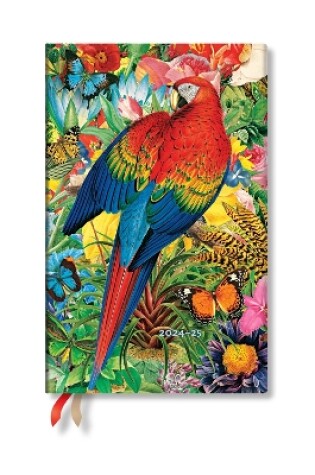 Cover of Tropical Garden (Nature Montages) Mini 12-month Day-at-a-time Hardback Dayplanner 2025 (Elastic Band Closure)