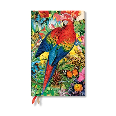 Book cover for Tropical Garden (Nature Montages) Mini 12-month Day-at-a-time Hardback Dayplanner 2025 (Elastic Band Closure)