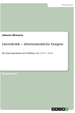 Cover of Literarkritik - alttestamentliche Exegese