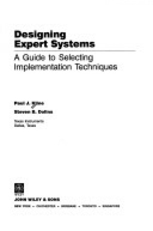 Cover of Designing Expert Systems