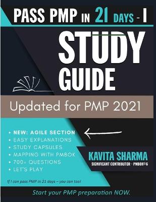 Book cover for Pass PMP in 21 Days - Study Guide
