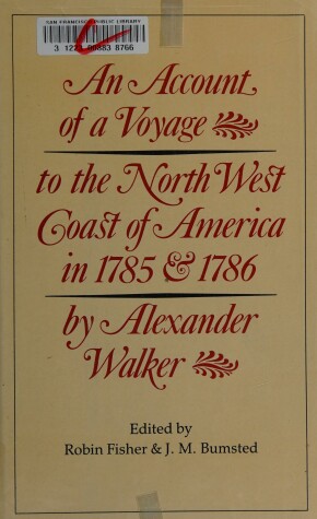 Book cover for An Account of a Voyage to the North West Coast of North America in 1785 & 1786