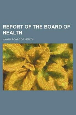 Cover of Report of the Board of Health