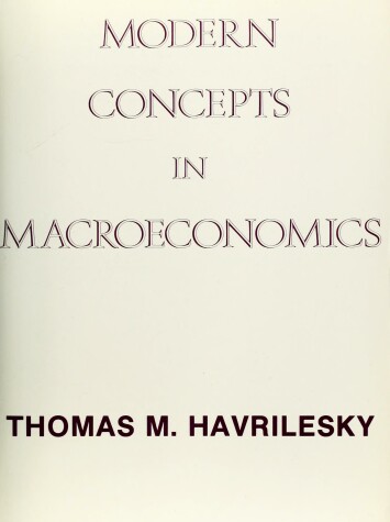 Book cover for Modern Concepts in Macroeconomics