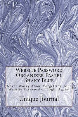 Book cover for Website Password Organizer Pastel Shaky Blue