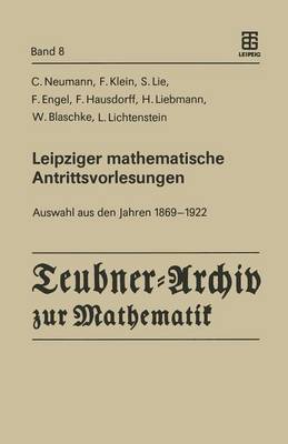 Book cover for Leipziger Mathematische Antrittsvorlesungen