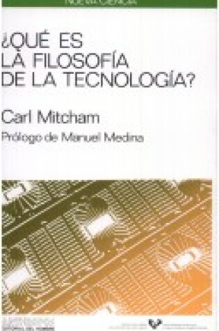 Cover of Que Es La Filosofia de La Tecnologia?