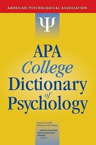Cover of APA College Dictionary of Psychology