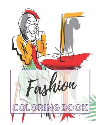 Book cover for Fashion coloring book