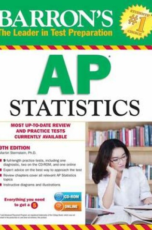 Cover of Barron's AP Statistics with CD-ROM