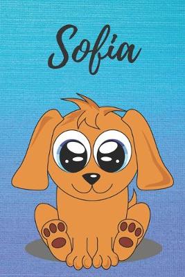 Book cover for Sofia dog coloring book / notebook / journal / diary