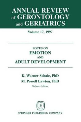 Cover of Focus on Emotion and Adult Development