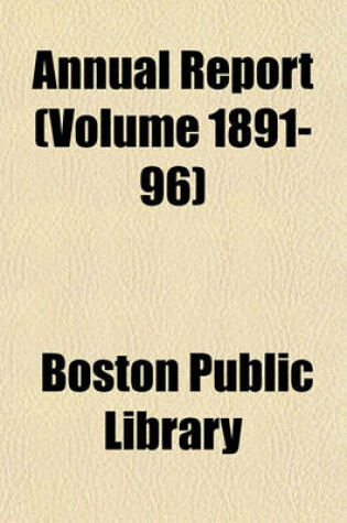 Cover of Annual Report (Volume 1891-96)