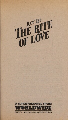 Book cover for The Rite Of Love
