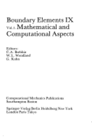 Cover of Mathematical and Computational Aspects