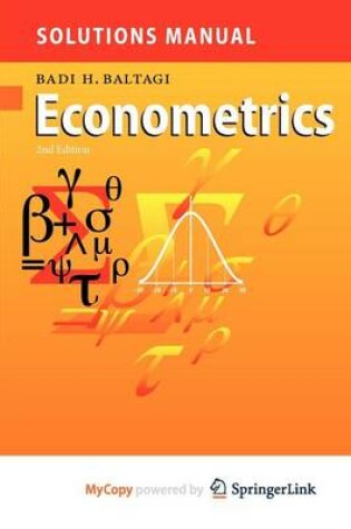 Cover of Solutions Manual for Econometrics