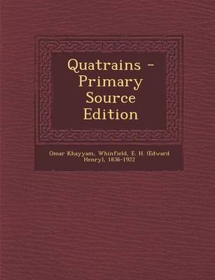 Book cover for Quatrains - Primary Source Edition