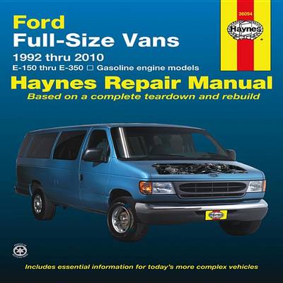 Book cover for Ford Full Size Vans Service and Repair Manual