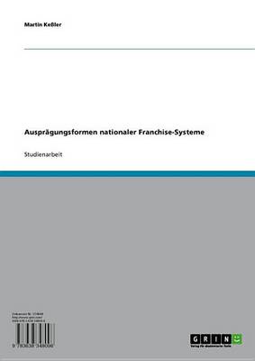 Book cover for Auspragungsformen Nationaler Franchise-Systeme