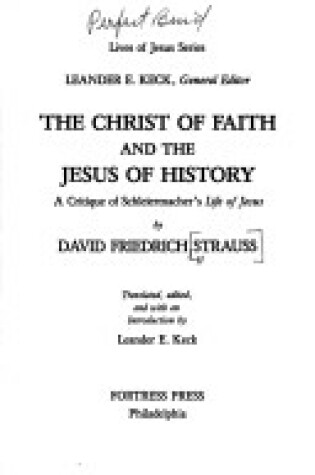 Cover of Christ of Faith and Jesus of H