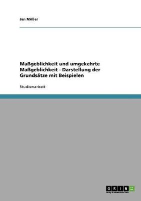 Book cover for Massgeblichkeit und umgekehrte Massgeblichkeit - Darstellung der Grundsatze mit Beispielen