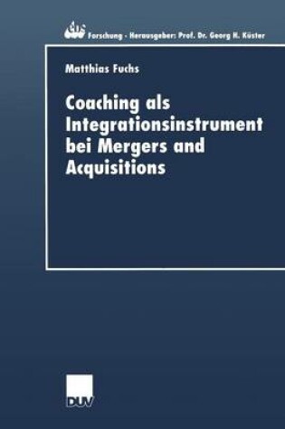 Cover of Coaching als Integrationsinstrument bei Mergers and Acquisitions