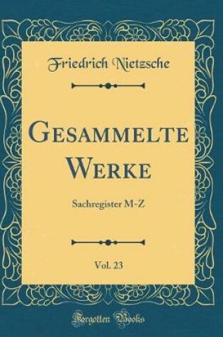 Cover of Gesammelte Werke, Vol. 23