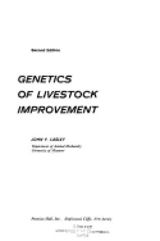 Cover of Genetics of Livestock Improvement