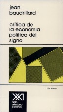 Book cover for Critica de La Economia Politica del Signo