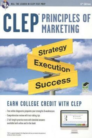 Cover of CLEP Principles of Marketing Book + Online