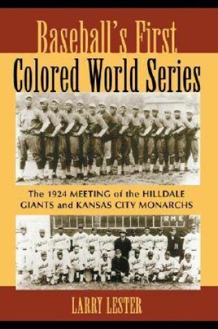 Cover of Baseball's First Colored World Series