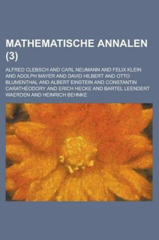 Cover of Mathematische Annalen (3)