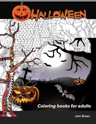 Book cover for Halloween Coloring books for Adults