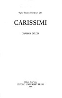 Cover of Carissimi