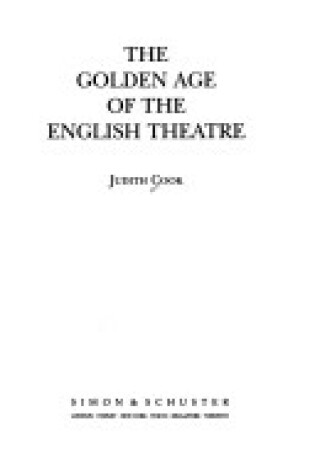 Cover of The Golden Age of the English Theatre