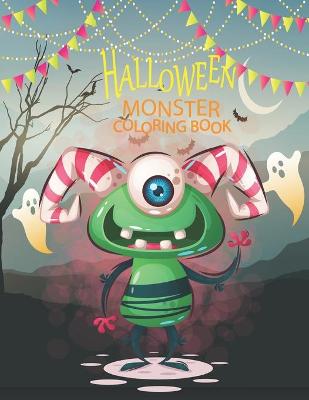 Book cover for Halloween Monster coloring book