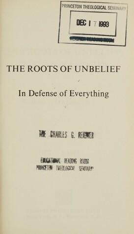 Book cover for The Roots of Unbelief
