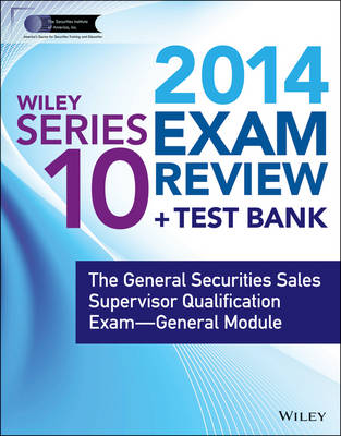 Cover of Wiley Series 10 Exam Review 2014 + Test Bank