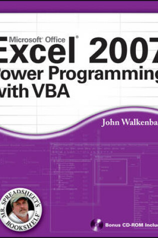 Cover of Excel 2007 Power Programming with VBA