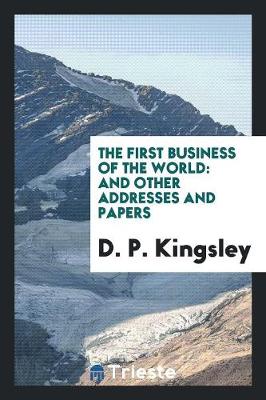 Cover of The First Business of the World