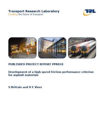 Book cover for Development of a high speed friction performance criterion for asphalt materials