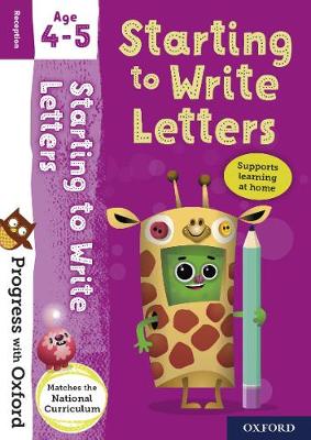 Book cover for Progress with Oxford: Starting to Write Letters Age 4-5