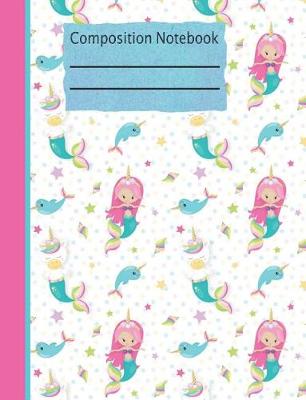 Book cover for Mermaid Unicorn Composition Notebook - 4x4 Graph Paper