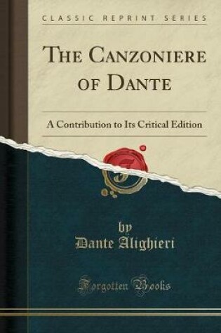 Cover of The Canzoniere of Dante