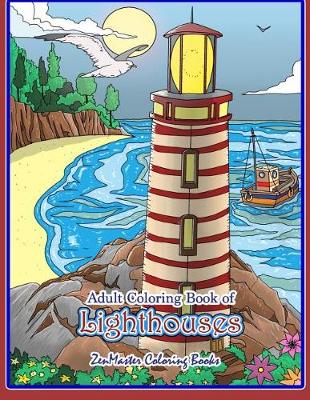Book cover for Adult Coloring Book of Lighthouses