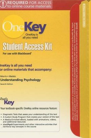 Cover of OneKey Blackboard, Student Access Kit, Understanding Psychology