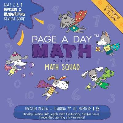 Book cover for Page a Day Math Division & Handwriting Review Book