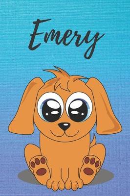 Book cover for Emery dog coloring book / notebook / journal / diary